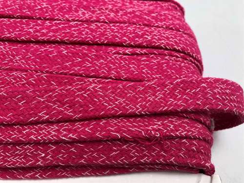 Anoraksnor - flad, pink meleret 20 mm